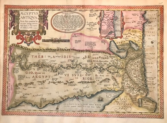 Ortelius Abraham (1528-1598) Aegyptus antiqua. Terra suis contenta bonis, non indiga mercis aut Iovis, in solo tanta est fiducia Nilo 1603 Anversa, Jean Baptiste Vrients 